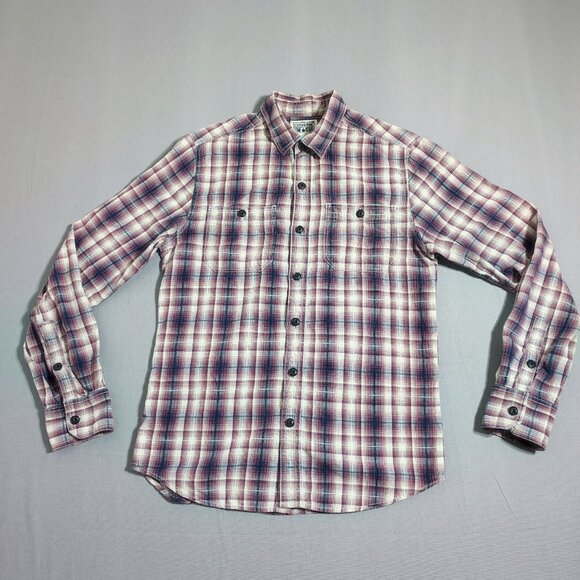 Converse One Star button down shirt men's sz S multi-colour purple plaid pattern - Picture 1 of 10
